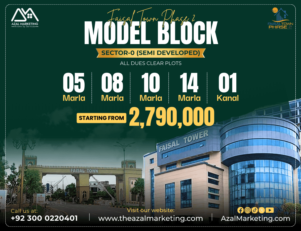 Faisal Town Phase 2 Sector O Plots for sale 