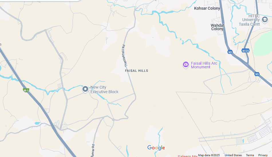 Faisal Hills  Hill Walk Islamabad Location<br />
