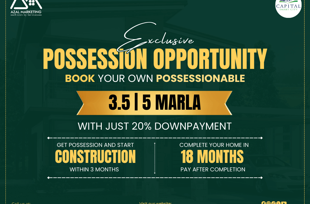Capital Smart City Offers Ready-to-Construct Plots with Only 20% Down Payment