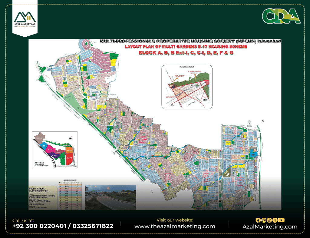 Multi Gardens B-17 Islamabad plots for sale 