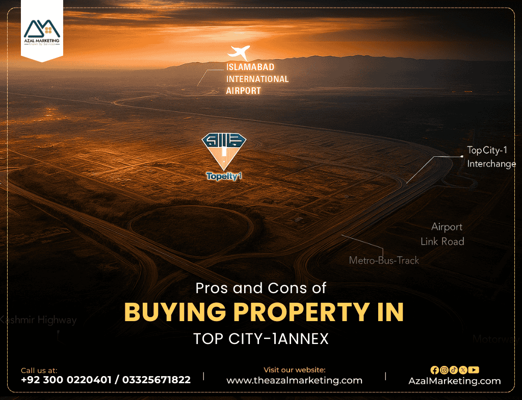 Pros and Cons of Buying Property in Top City-1 Annex Block Islamabad<br />
