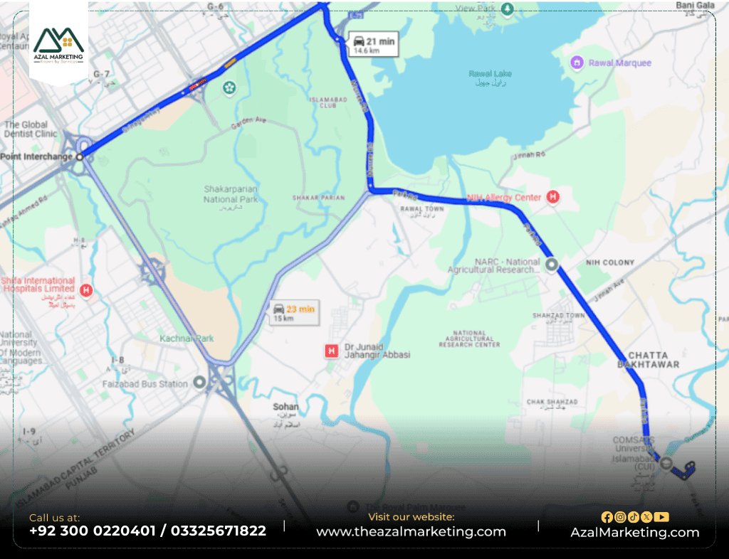 DHA Margalla Orchards Islamabad location 