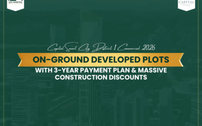 Capital Smart City District 1 Commercial 2026 – On-Ground Developed Plots with 3-Year Payment Plan & Massive Construction Discounts