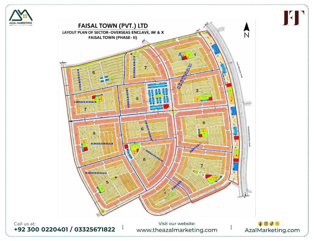 Faisal town phase 2 sector x map
